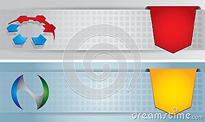 Website header set Vector Illustration