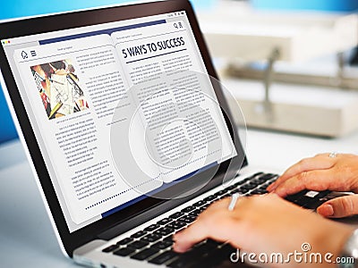 Website Homepage Online Internet Article Concept Stock Photo