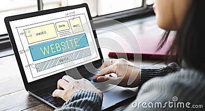 Website Homepage Responsive Design Ideas Concept Stock Photo