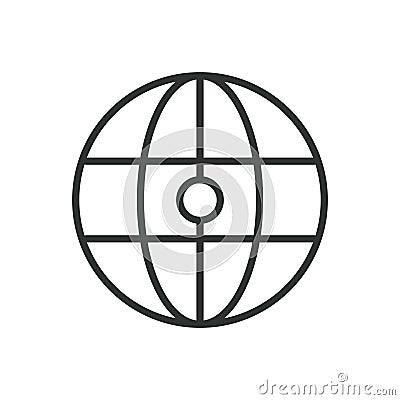 Website icon in line design. Website, web development, internet page, website design, homepage, online platform, user Vector Illustration