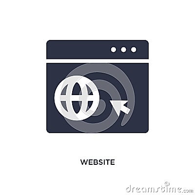 website icon on white background. Simple element illustration from strategy concept Vector Illustration