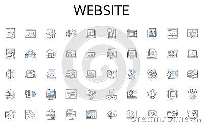 Website line icons collection. Investment, Stock, Forex, Commodity, Trading, Brokerage, Futures vector and linear Vector Illustration