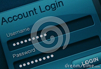 Website login Stock Photo