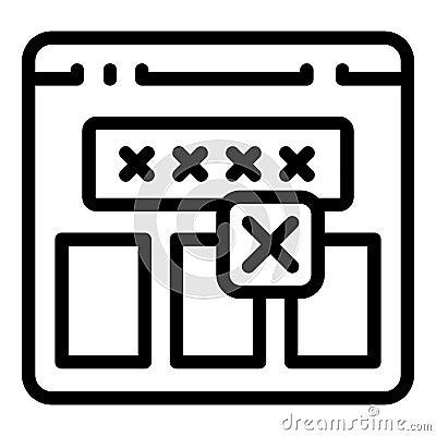 Website login showing invalid password error message Stock Photo
