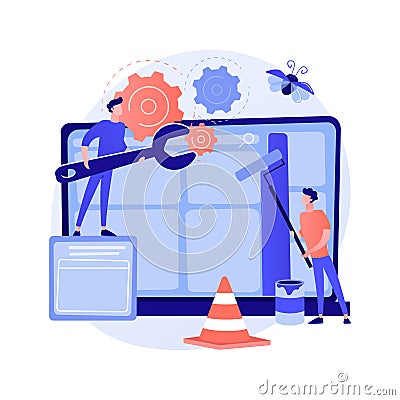 Website maintenance abstract concept vector illustration. Vector Illustration