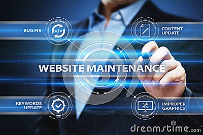 Website maintenance Business Internet Network Technology Concept Stock Photo