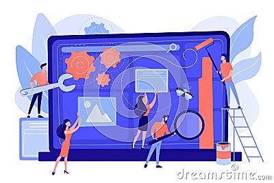 Website maintenance concept vector illustration Vector Illustration