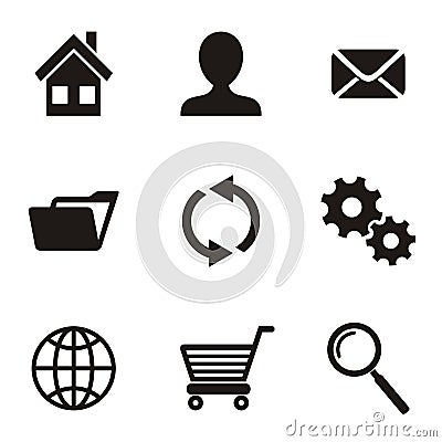 Website menu icons Vector Illustration