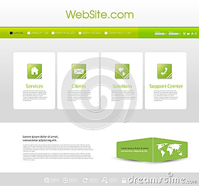 Website Menu template Vector Illustration