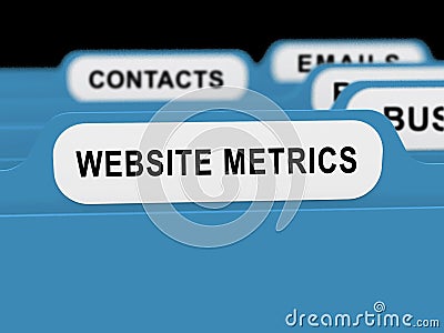 Website Metrics Business Site Analytics 3d Rendering Stock Photo