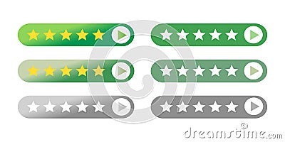 Website mobile responsive ranking feedback vector button Vector Illustration