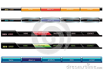 Website navigation templates Vector Illustration