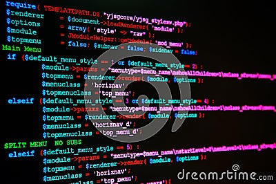 Website Programming Language Stock Photo