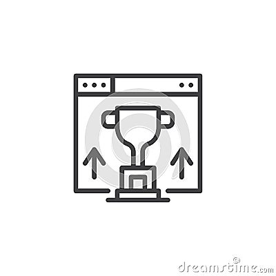 Website ranking outline icon Vector Illustration