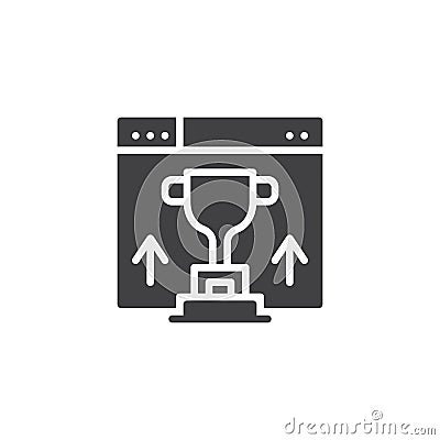 Website ranking vector icon Vector Illustration