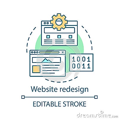 Website redesign concept icon Vector Illustration