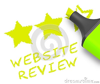 Website Review Means Site Performance 3d Illustration Stock Photo