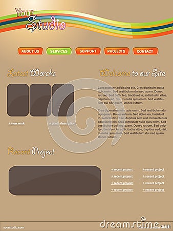 Website Template Stock Photo