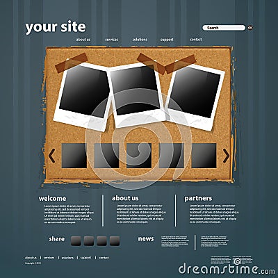 Website Template Vector Illustration