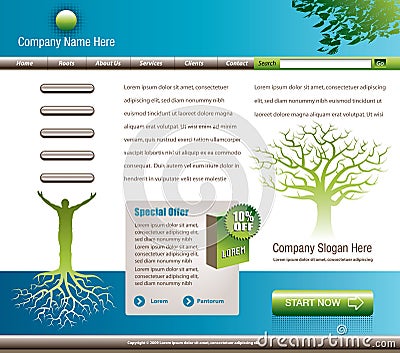 Website Template Vector Illustration