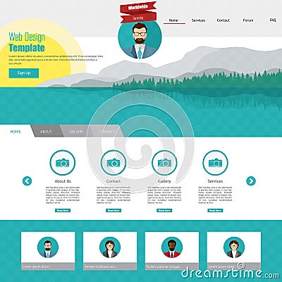 Website template design Vector Illustration