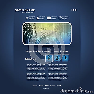 Website Template Vector Illustration