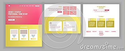 Web Page Design Vector. Website Business Screen. Internet Traffic. Landing Template. Corporate Dividend. Money Planning Vector Illustration