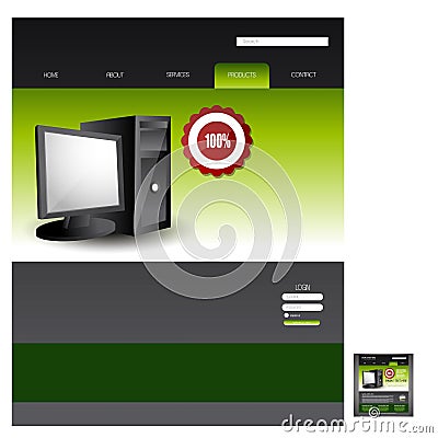 Website templete.Vecotor.Eps10 Vector Illustration