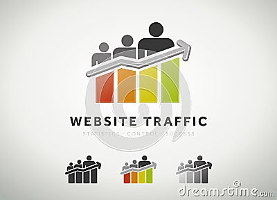 Website traffic icon Vector Illustration
