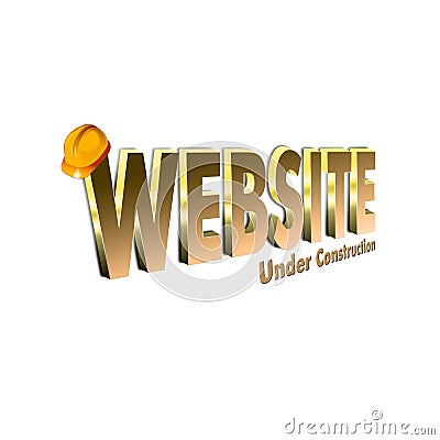 Website Under Construction 3D Render Stock Photo