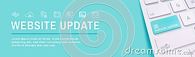 Website Update Icon Set with Web Header Banner Vector Illustration
