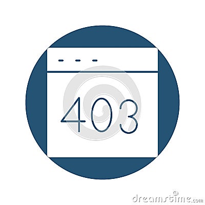 403 website Vector icon which can easily modify or edit Vector Illustration