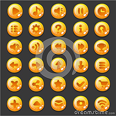 Webvector set of buttons Vector Illustration