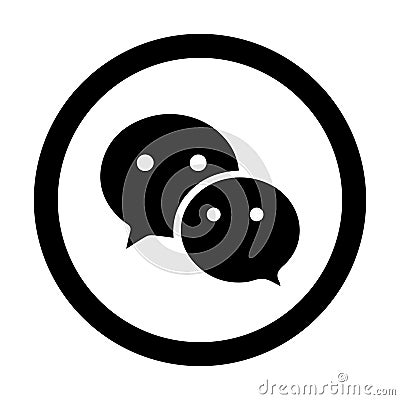 WeChat Icon Logo Vector Illustration
