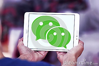 WeChat mobile application logo Editorial Stock Photo