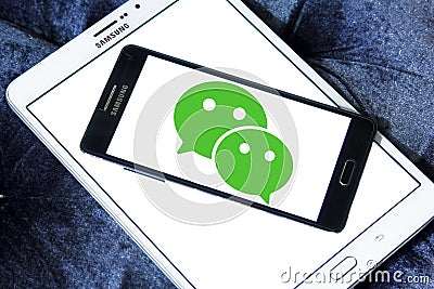 WeChat mobile application logo Editorial Stock Photo