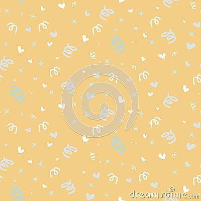 Wedding abstract seamless pattern in pastel soft colors. Vector Illustration