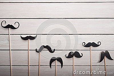 Wedding accessories set moustache Stock Photo