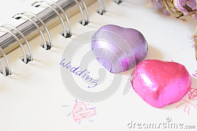 Wedding agenda Stock Photo