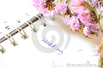 Wedding agenda Stock Photo