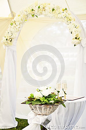 Wedding arch Stock Photo