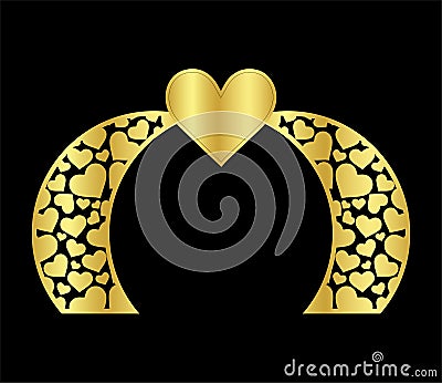 Islamic laser wedding arch gate template for cutting from vinyl the decor is a stylized openwork pattern of. Vector Illustration