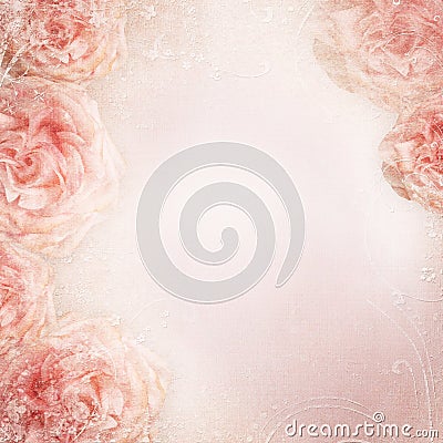 Wedding background with roses Stock Photo