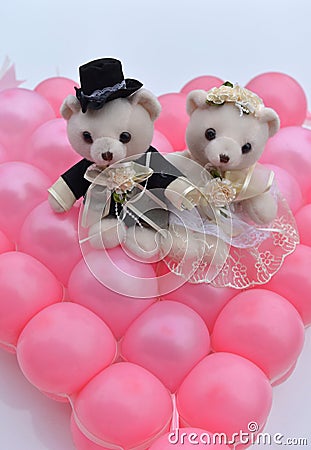 Wedding bears Stock Photo