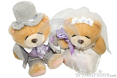 Wedding bears Stock Photo