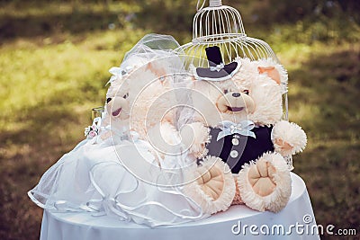 Wedding bears Stock Photo