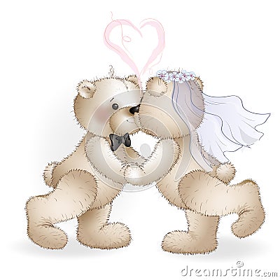 Wedding bears have Vector Illustration