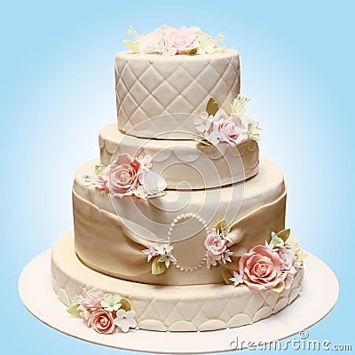 Wedding beautiful cake Stock Photo