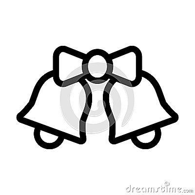 Wedding Bell Thick Line Icon Stock Photo