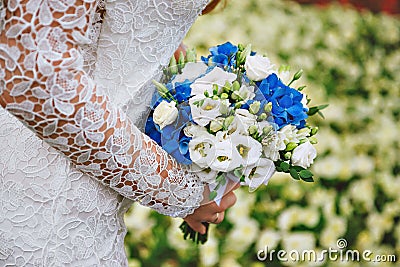 Wedding blue bouquet Stock Photo